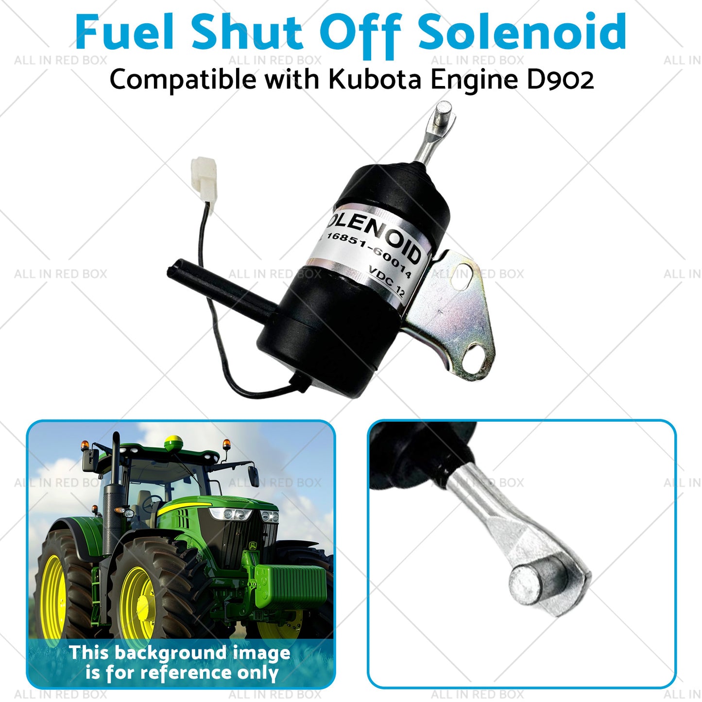 {{ Fuel Shut Off Solenoid Suitable for Kubota D902 BX2230D 16851-60014 052600-453 }} - Buy Car Parts Online at {{ Kaka Auto Parts }}.