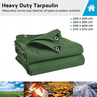 3 Types Army Heavy Duty Canvas Tarp Tarpaulin Sun Blocked Waterproof Dustproof