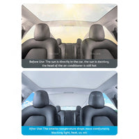 For Tesla Model 3 Glass Roof Sunshade Front Rear Sunroof Window UV Cover 19-2021
