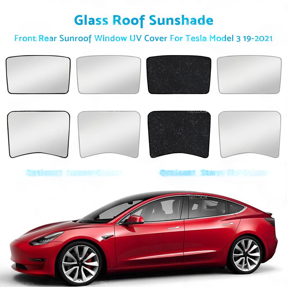 For Tesla Model 3 Glass Roof Sunshade Front Rear Sunroof Window UV Cover 19-2021