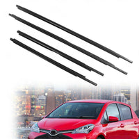 4x Car Window Glass Seal Weatherstrip Sweep Belt Suitable For Toyota Yaris 07-11