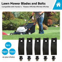 5/10/20x Lawn Mower Blades and Bolts For Honda19  Mowers HRU196 HRU195 HRU194
