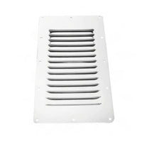 2 x Stainless Steel Rectangular 14 Louvre Air Vent, Caravan, Boat, Wall Eave