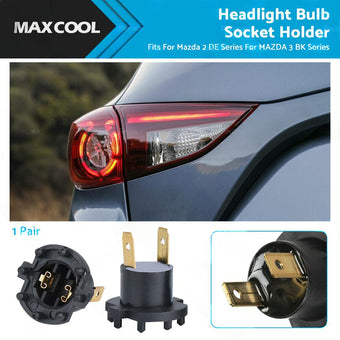compare product 1 Pair Headlight Bulb Socket Adapter Holder Fits For Mazda 2 DE For MAZDA 3 BK