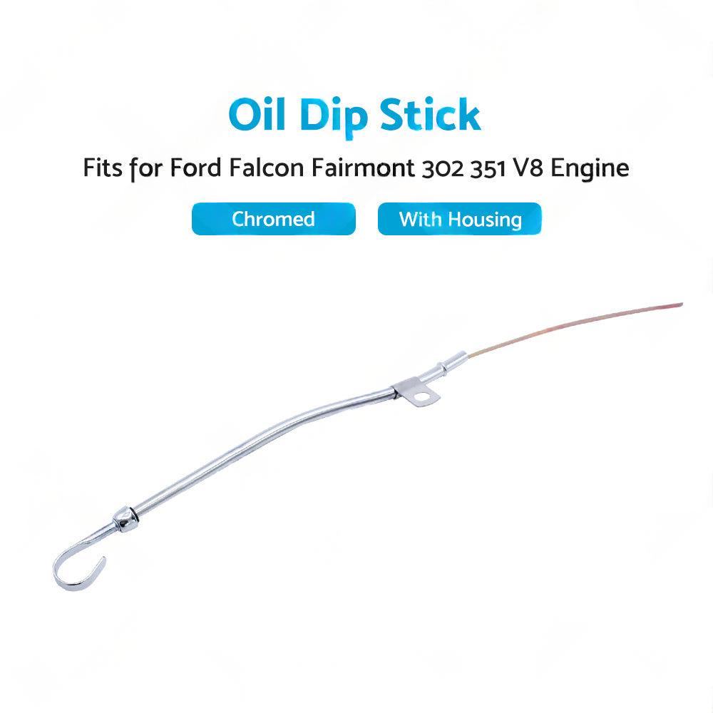 Chrome Engine Oil Dip Stick  Housing Fits for Ford Falcon Fairmont 302 351 V8