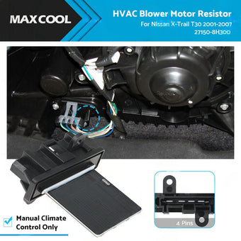 compare product For Nissan XTrail T30 Blower Motor Heater Fan Resistor Manual Climate Control