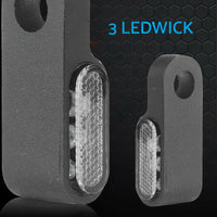 2x Mini LED Motorcycle Turn Signal Indicators Suitable For Amber Blinker Light ¡§C Black 3LED