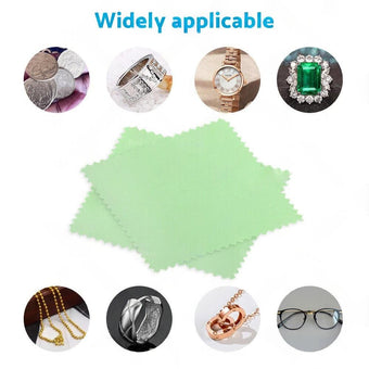 compare product 100PCS Silver Polishing Cloths Suitable for Jewelry Cleaning