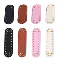 8PCS PU Leather Shaper Base Pad DIY Crochet Bag Bottom Oval Knitting Accessories