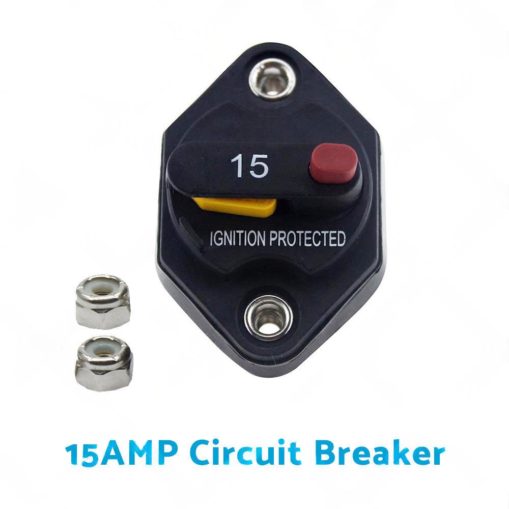15/20/25/30/40/50A AMP Circuit Breaker Waterproof 12V 32V DC Manual Reset