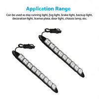 2PCS 9 LED DRL Fog Driving Daylight Daytime Running Light Car Auto Head Lamp