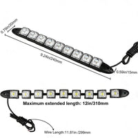 2PCS 9 LED DRL Fog Driving Daylight Daytime Running Light Car Auto Head Lamp