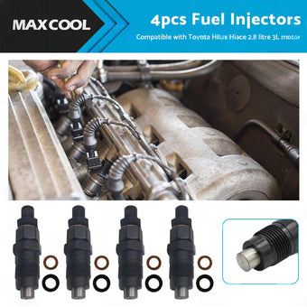 compare product 4X Diesel Fuel Injectors Suitable For Toyota Hilux Hiace 2. 8 litre 3L 1989-2000