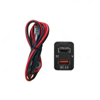 TYPE C  VOLT  QC 3. 0 USB CHARGER Suitable for Toyota Hilux Prado BLUE LED 12v