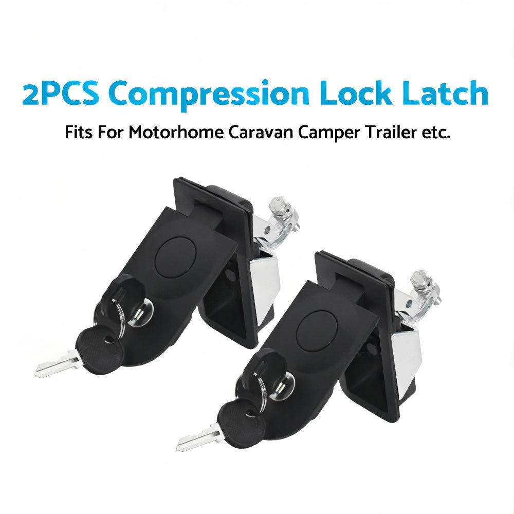 2PCS Compression Lock Latch Rounded End Tool Box For Caravan Camper Trailer