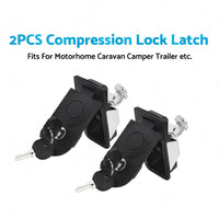 2PCS Compression Lock Latch Rounded End Tool Box For Caravan Camper Trailer