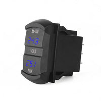 12V-24V Dual Voltmeter Battery Monitor LED Digital Car Boat Voltage Marine Gauge