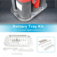 Billet Aluminum Battery Relocation Tray Hold Down Mount For 34 or 78 Optima Battery