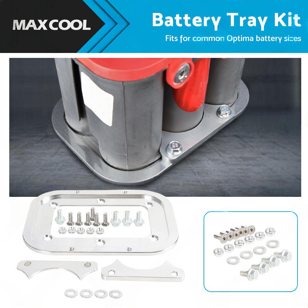 Billet Aluminum Battery Relocation Tray Hold Down Mount For 34 or 78 Optima Battery