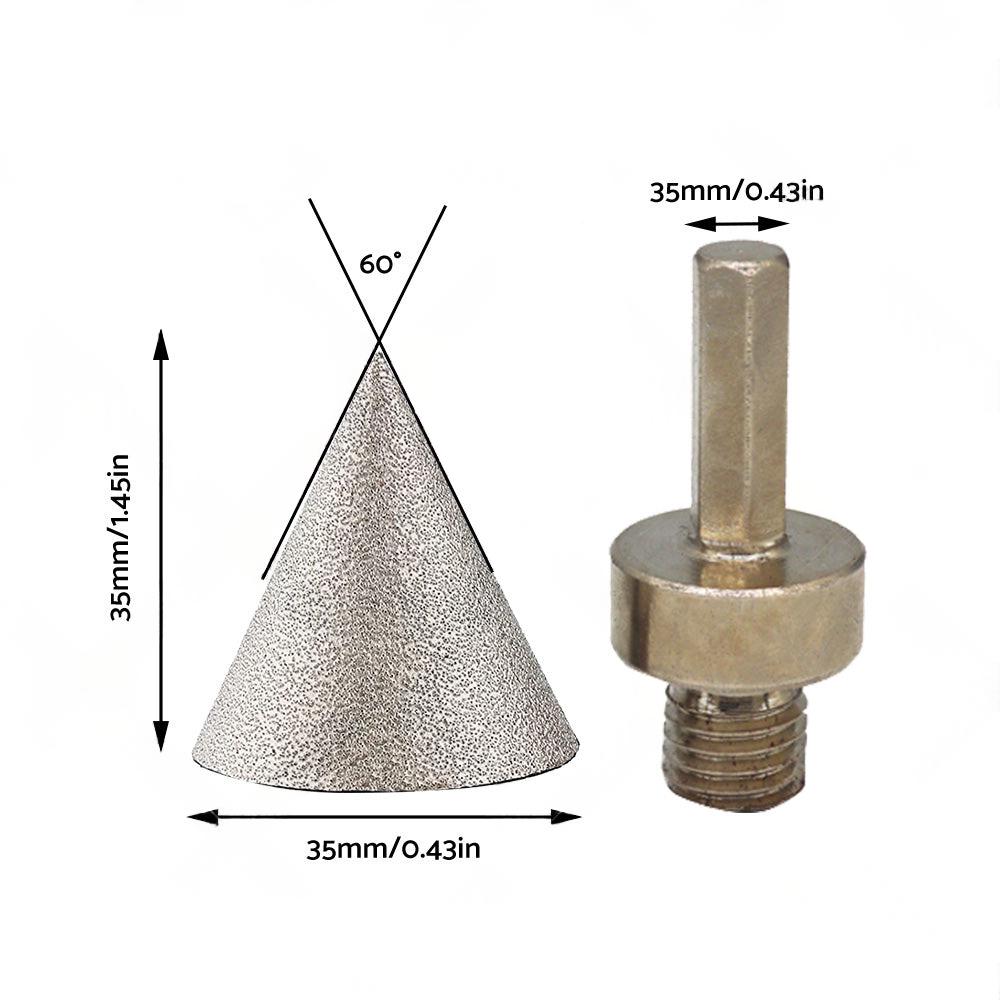 1 Pcs 35mm Diamond Chamfer Finger Bit Ceramic Tile Milling Cone Bit Cut