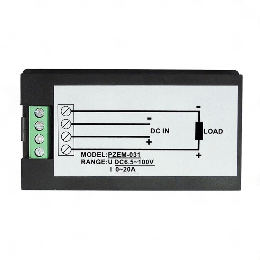 DC 6. 5~100V 20-50-100A LCD Digital Combo Panel Display Volt Amp Power Watt Meter