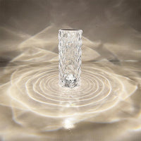 Crystal Table Lamp With Rose Diamond Touch LED Light Suitable For Universal Use, 3 or 16 Color, USB Powered