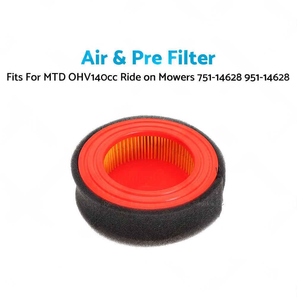 Air  and  Pre Filter For MTD OHV140cc Ride on Mowers 751-14628 951-14628