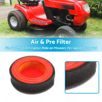 Air  and  Pre Filter For MTD OHV140cc Ride on Mowers 751-14628 951-14628