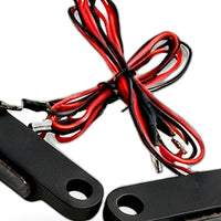 2X Black Motorcycle LED Mini Turn Signal Blinker Light Amber Suitable for Harley
