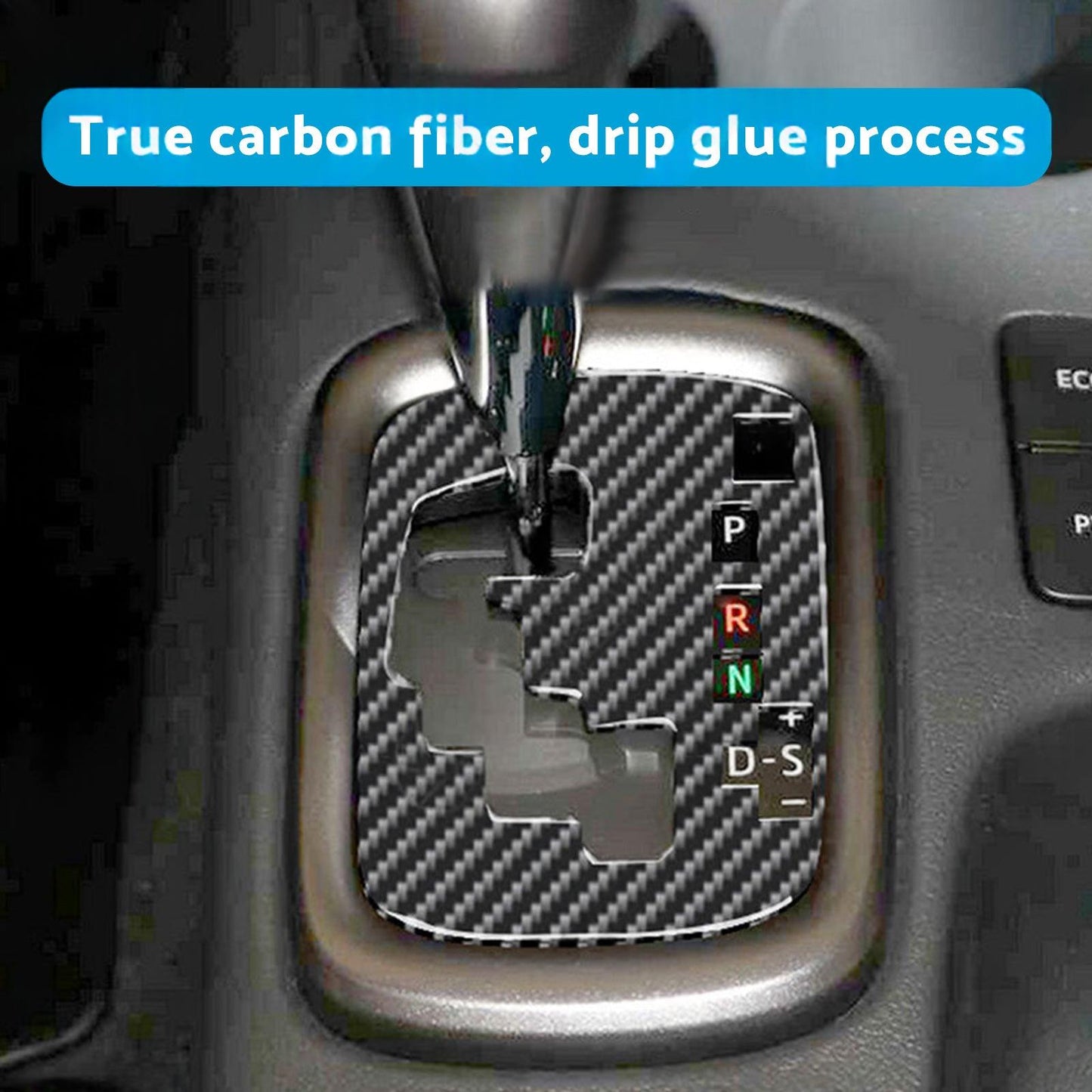 Carbon Fiber Gear Shift Sticker Trim Suitable For Toyota Hilux Revo 15-23 RHD