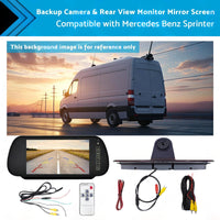 Brake Light Backup Camera W or  7''Monitor Suitable for 07-19 Sprinter or VW Crafter
