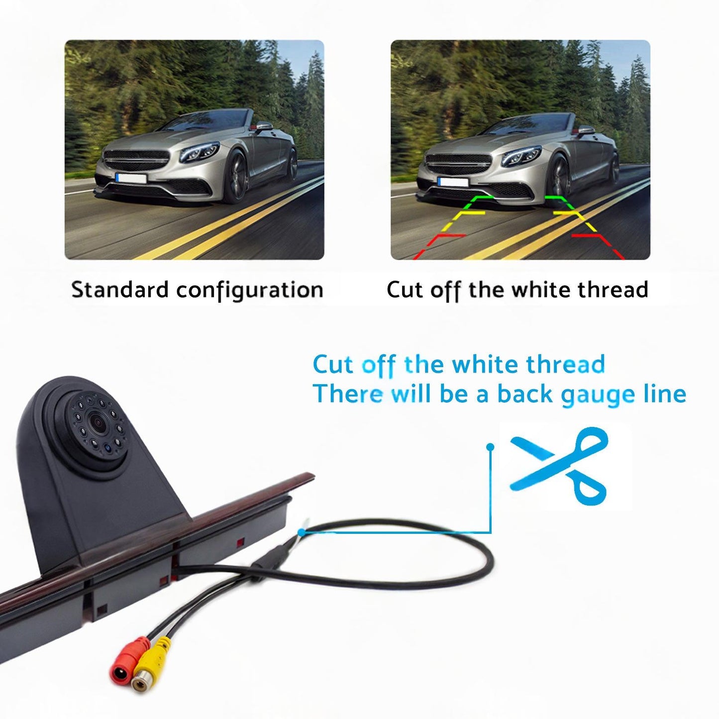 Brake Light Backup Camera W or  7''Monitor Suitable for 07-19 Sprinter or VW Crafter