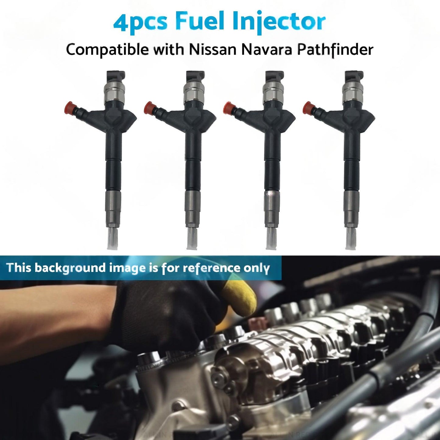 4x 095000-5650 Diesel Injector Suitable for Nissan Navara Pathfinder 095000-5655