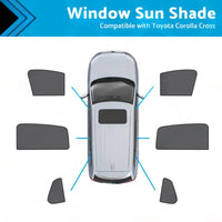 Front & Rear Window Magnetic Mesh Sun Shade Suitable For Toyota Corolla Cross