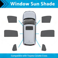 Front & Rear Window Magnetic Mesh Sun Shade Suitable For Toyota Corolla Cross