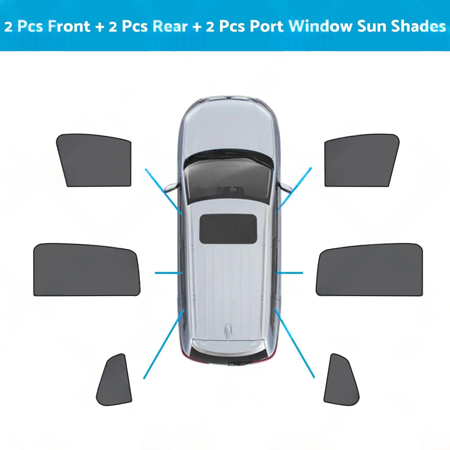 Front & Rear Window Magnetic Mesh Sun Shade Suitable For Toyota Corolla Cross