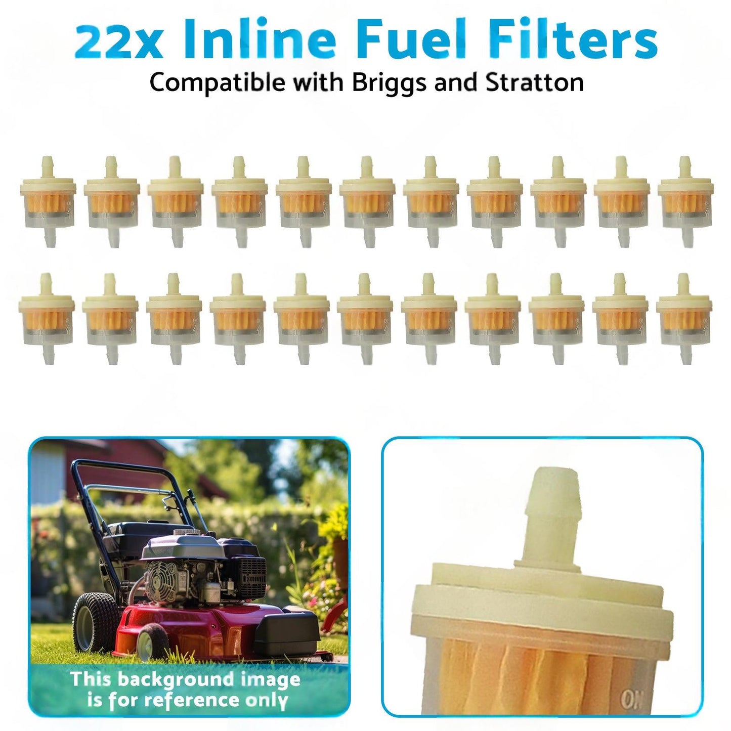 22x Inline Fuel Filter Suitable For Briggs & Stratton 691035 / 493629 16HP-24HP