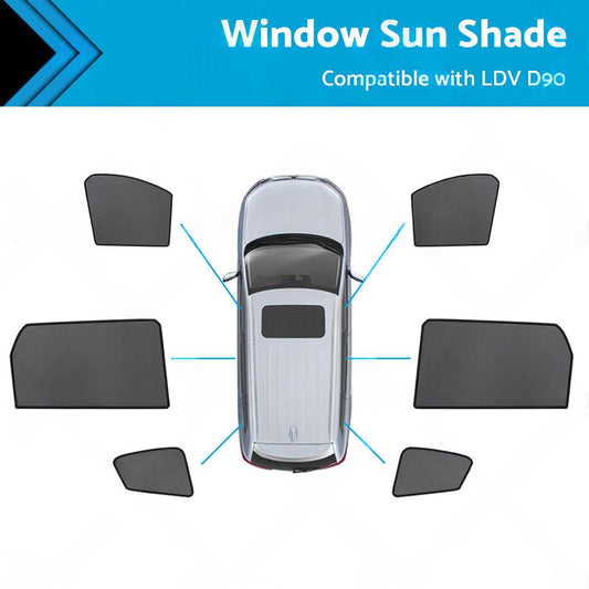Rear Car Window Magnetic Sun Shade Mesh Suitable For LDV D90 2017-2023