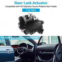 Front Right Door Lock Actuator 3D2837016A Suitable for VW Golf Jetta Touareg