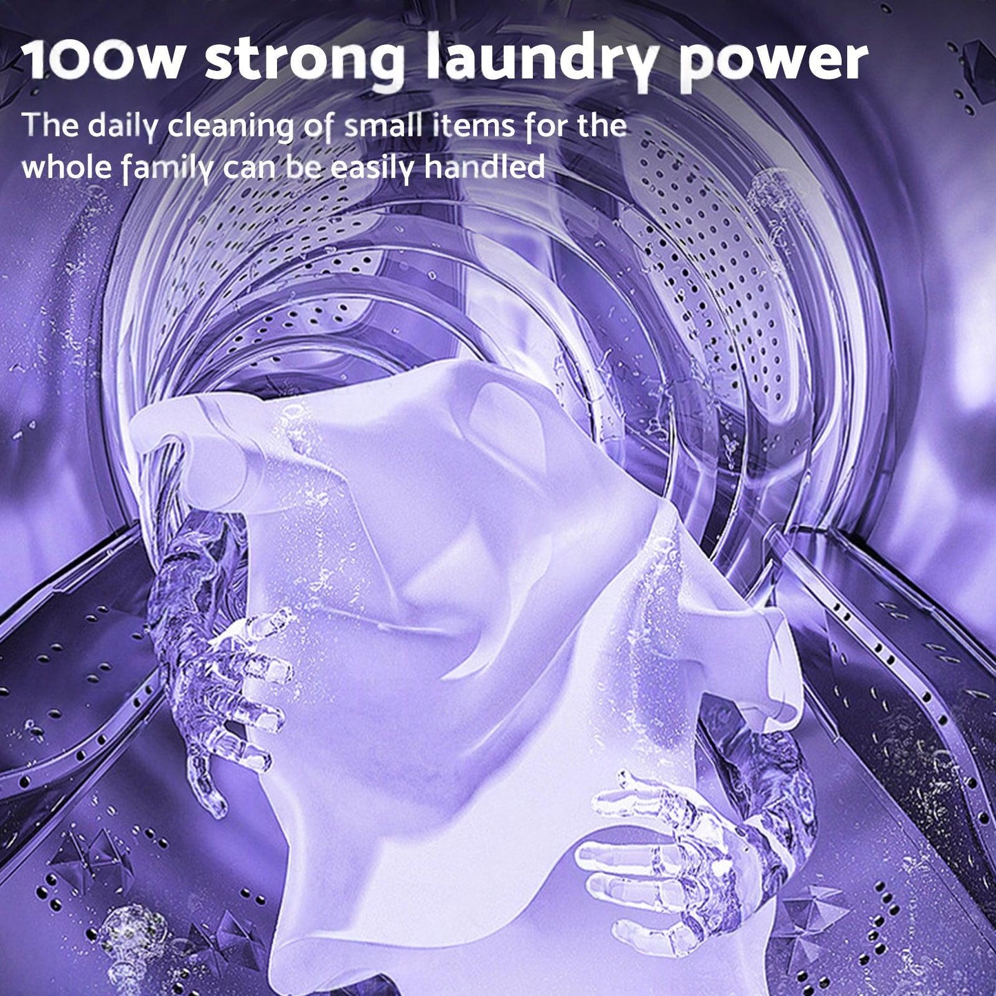 8L Foldable Portable Washing Machine with 3 Modes Deep Cleaning Automatic Washer 240V
