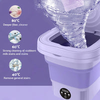 8L Foldable Portable Washing Machine with 3 Modes Deep Cleaning Automatic Washer 240V