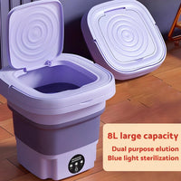 8L Foldable Portable Washing Machine with 3 Modes Deep Cleaning Automatic Washer 240V