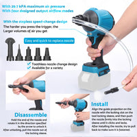 For Makita 18V Battery Cordless Air Duster Dust Blower Inflator Vacuum Cleaner