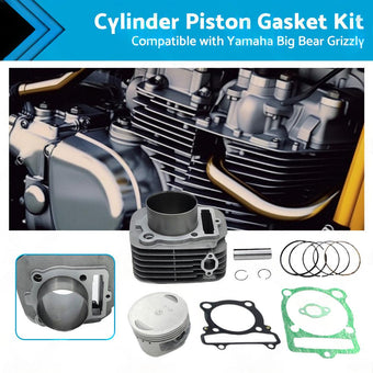 compare product Cylinder Piston Gasket Top End Kit For Yamaha Grizzly 350 YFM350 4x4 2x4 2007-14