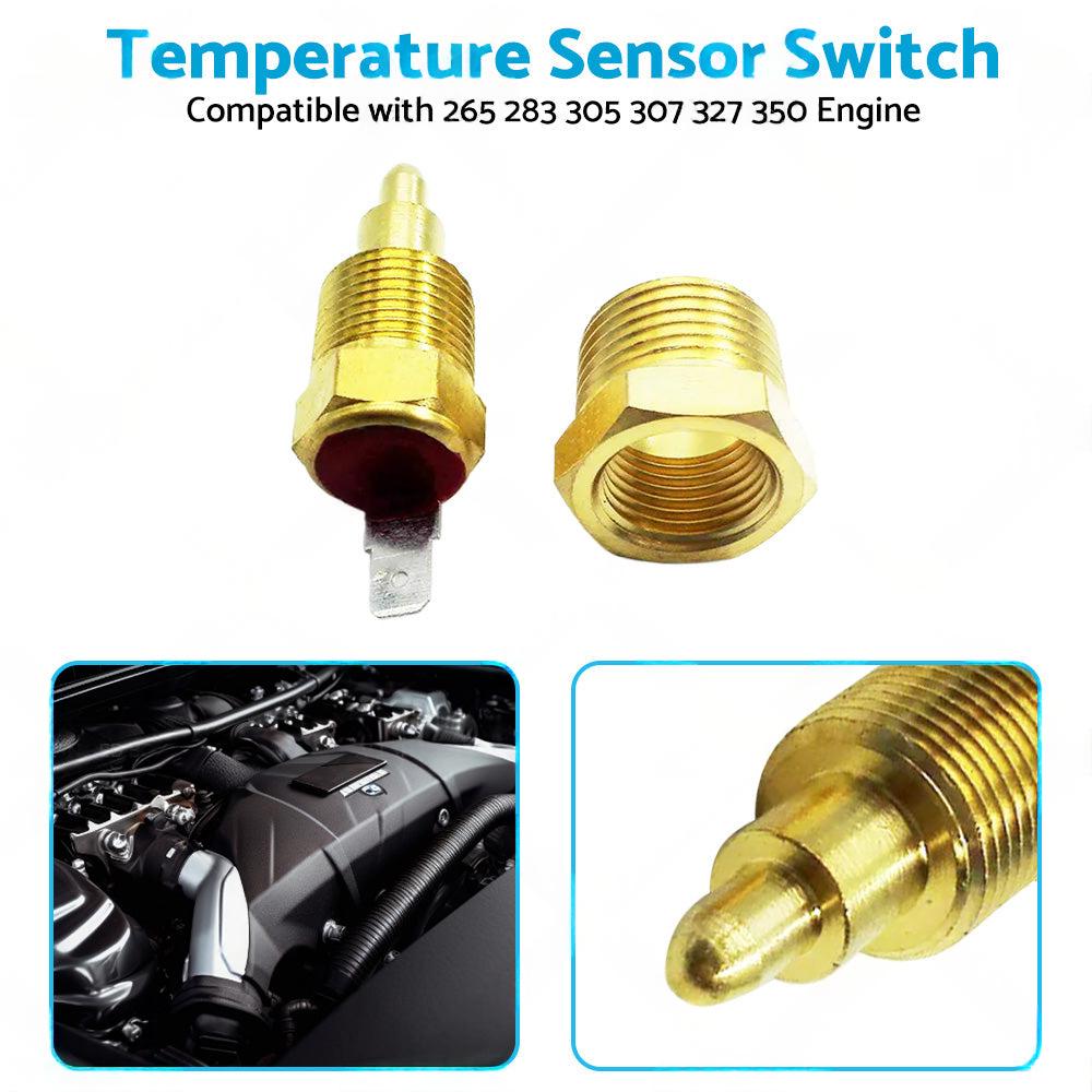 3 8inch NPT Engine Radiator Temperature Thermo Sensor Cooling Fan Switch Aluminum