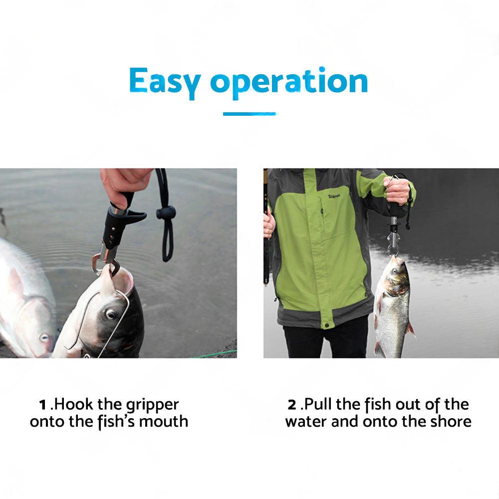 Stainless Steel Fish Lip Grabber Gripper Fishing Tool Grip Tackle Scale 30KG