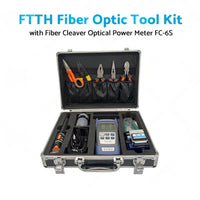 FTTH Fiber Optic Tool Kit with Fiber Cleaver Optical Power Meter FC-6S