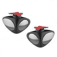 2PCS Car Exterior Panoramic Door Side Rear View Mirror Blind Spot Wide Angle 360