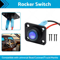 For Boat Caravan Truck Marine 12V 1 Gang Toggle Rocker Switch Panel ON OFF
