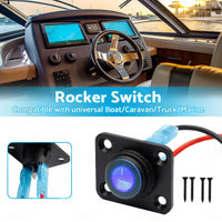 For Boat Caravan Truck Marine 12V 1 Gang Toggle Rocker Switch Panel ON OFF